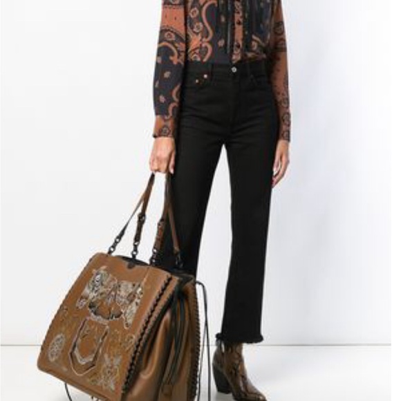 🔥One of a Kind🔥 Coach Dreamer Tote 52 With Tattoo x Chelsea Champlain GloveTan - Picture 14 of 15